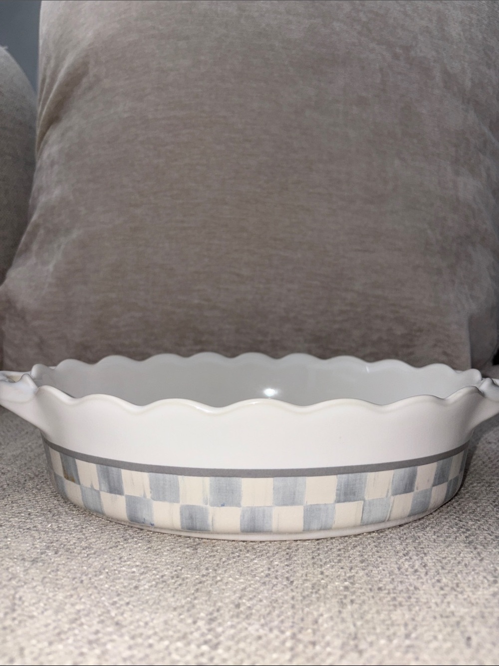 Sterling Check Everyday Small Oval Baker